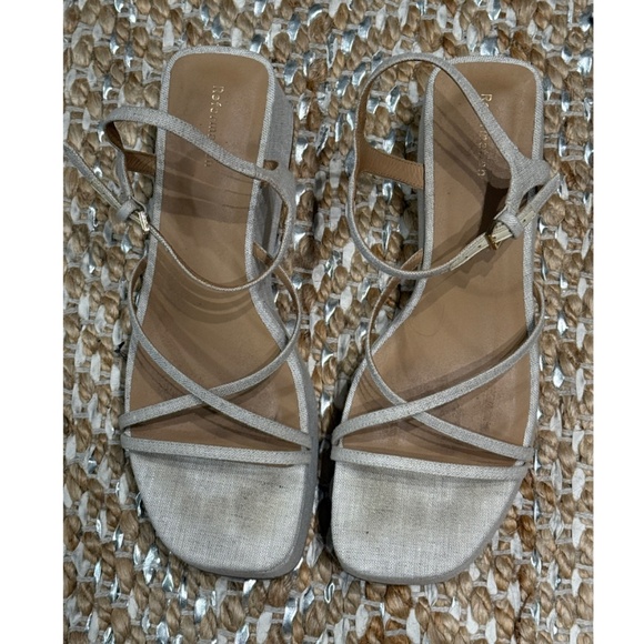 Reformation - Platform Wedge Sandals – Oatmeal Linen (Size 39 / US 8.5) - Picture 10 of 14